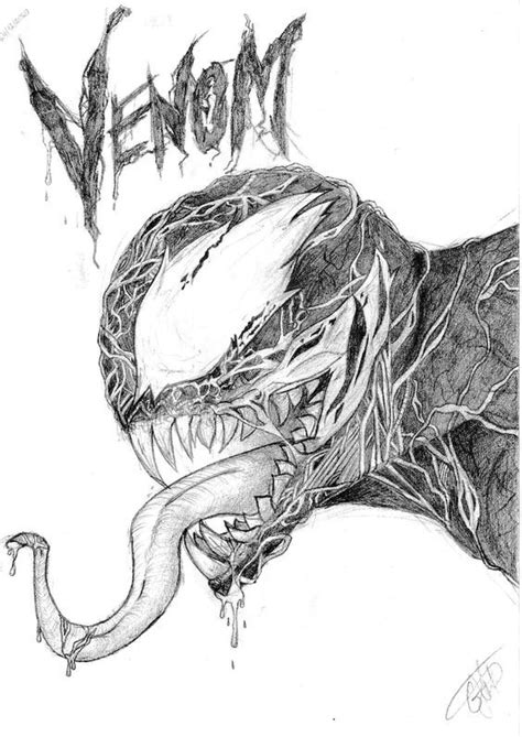 Venom pencil sketch drawing | Disegni