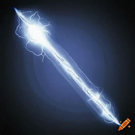 Spear with glowing lightning effect on Craiyon