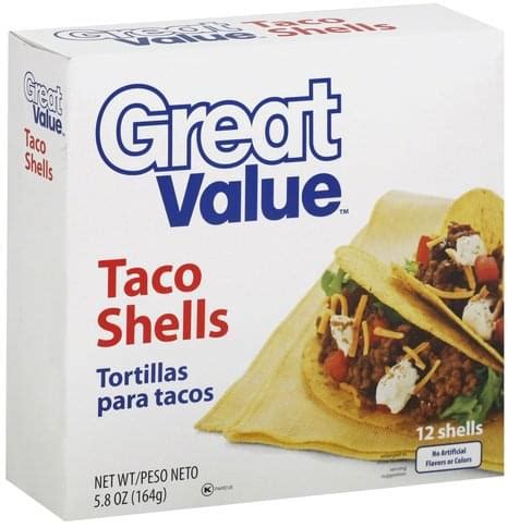 Great Value Taco Shells - 12 ea, Nutrition Information | Innit