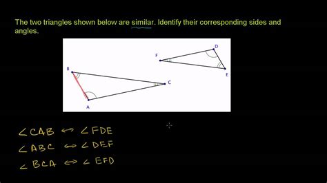 Similar Triangles Corresponding Sides and Angles - YouTube