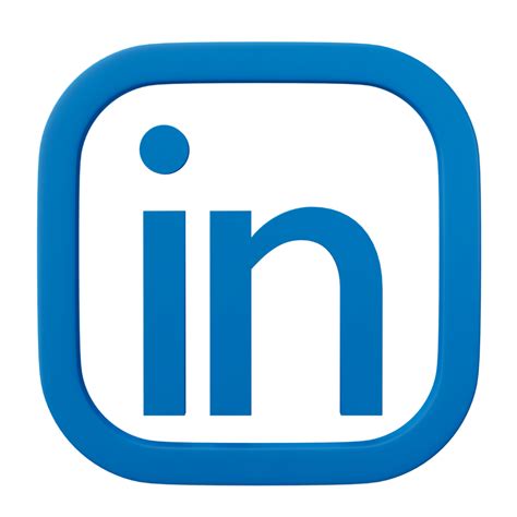 3D linkedin logo icon isolated on transparent background. 22498173 PNG