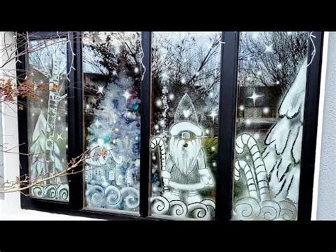 Snow Spray Christmas Windows Snow spray art - YouTube