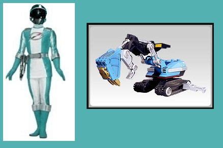 The Cyan Overdrive Ranger and her Shovel Drivezord | Ranger, Power ...