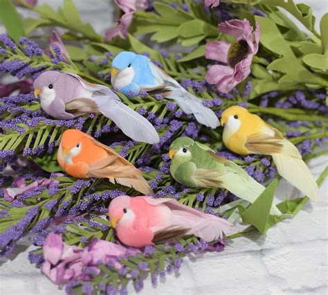 Artificial Birds Assorted Colors Fake Decorative Craft | Etsy