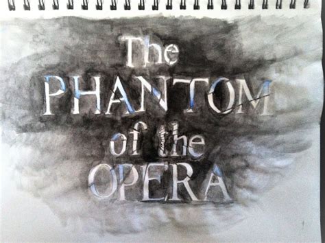 Phantom of the Opera logo with watercolour -e.j.m.