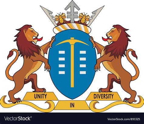 Gauteng province coa Royalty Free Vector Image