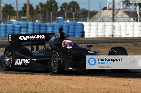 Rubens Barrichello (BRA) tests a KV Racing Dallara DW12 IndyCar. Rubens ...