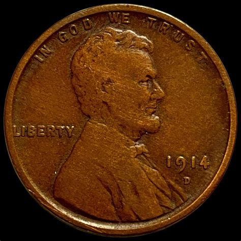 Sold at Auction: 1914-D Lincoln Wheat Penny LIGHTLY CIRCULATED