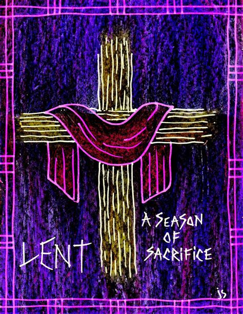 Lenten Cross | Lenten cross with purple robe - Lent Bulletin… | Flickr