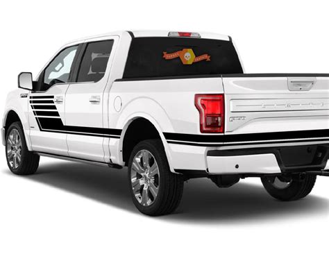 Ford F-150 Side Vinyl Graphics Kit SPEEDWAY Truck Decals Stripes for 2015-2018