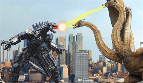 Mechagodzilla vs King Ghidorah (Monsterverse) | Lion sculpture, King ...