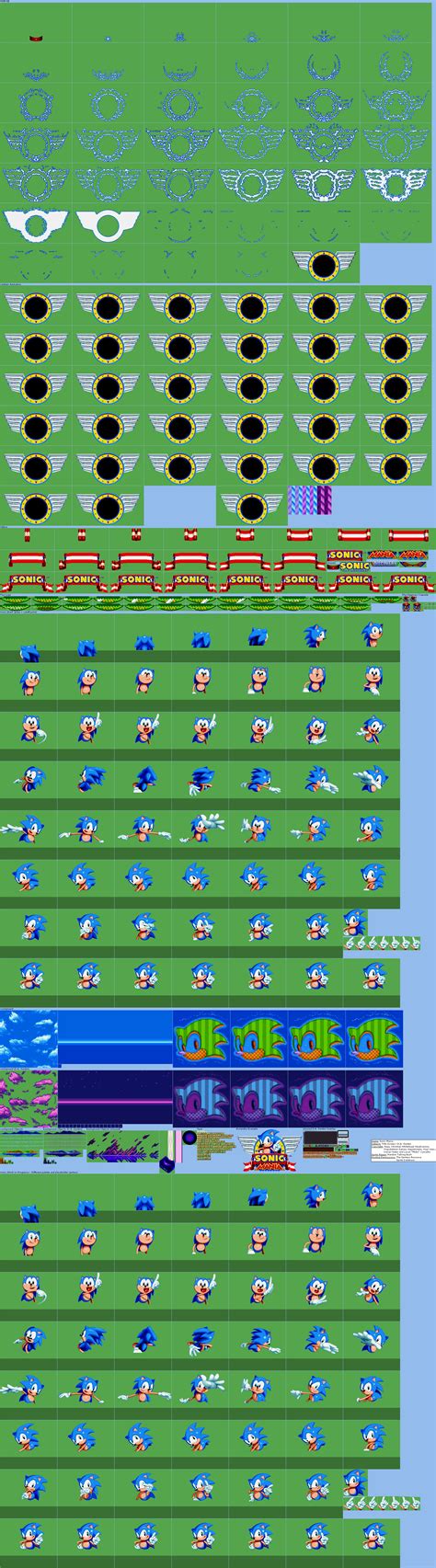 The Spriters Resource - Full Sheet View - Sonic Mania - Title Screen / D.A. Garden