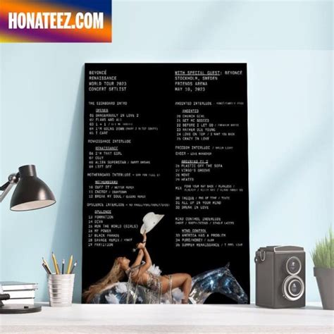 Beyonce Renaissance World Tour Concert Setlist Wall Decor Poster Canvas ...