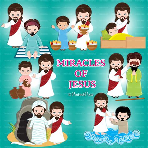 Miracles of Jesus clipart Jesus miracles Christianity Jesus | Etsy