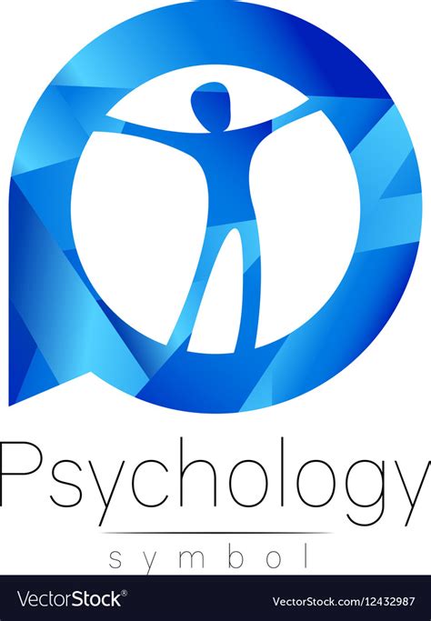 Modern man logo sign of psychology human Vector Image