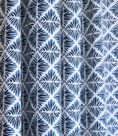 A gorgeous indigo blue fabric with creamy white. An excellent co ...