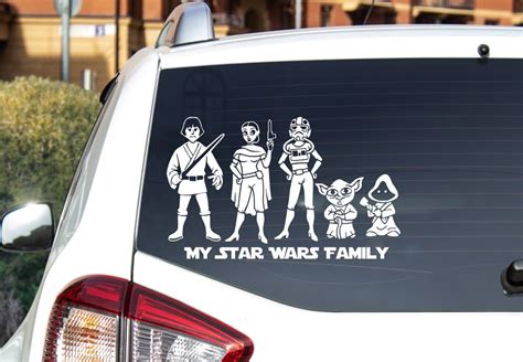 Star Wars Stick Figure Family Vinyl Decals Car and Vehicle - Etsy