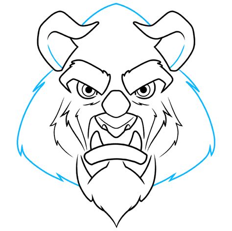 How to Draw The Beast from Beauty and the Beast - Really Easy Drawing Tutorial