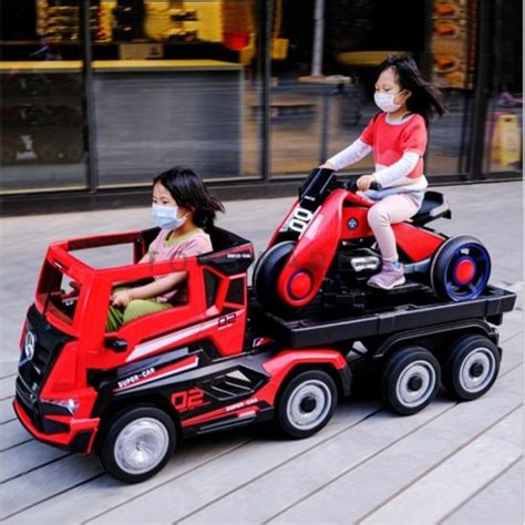 New Kids Ride On Truck 12V Remote Control Leather Seat Electric Lorry ...