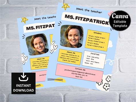 Editable Meet the Teacher Flyer Back to School Printable - Etsy