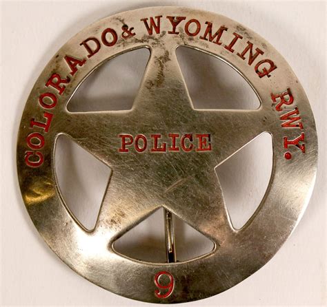 Colorado-Wyoming Railway Police badge (112756)