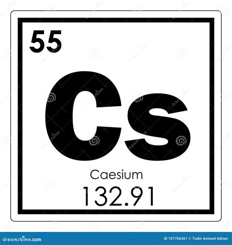 Caesium Element From The Periodic Table Royalty-Free Stock Photography | CartoonDealer.com ...