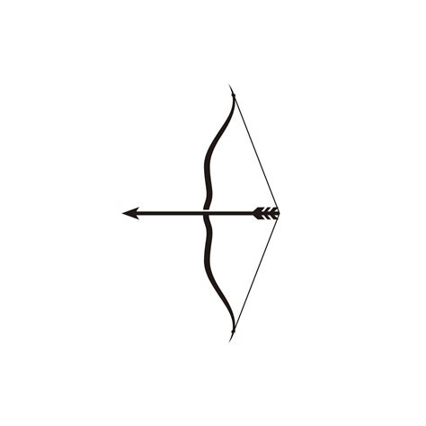 Archery arrow minimalist vintage silhouette logo icon vector ...