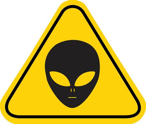 Aliens warning road sign. Aliens activity area sign. flat style ...