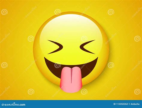 Mocking Face Emoticon Close Eyes Stock Vector - Illustration of happy ...