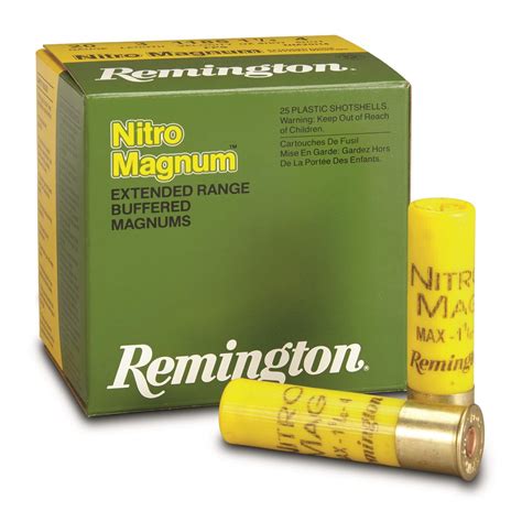 Remington, 20 Gauge, 3" 1 1/4 oz., Nitro Mag, 25 Rounds - 32206, 20 Gauge Shells at Sportsman's ...