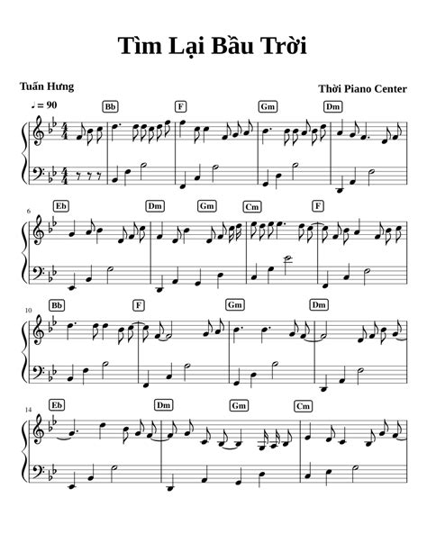 Tìm Lại Bầu Trời Sheet music for Piano (Solo) | Musescore.com