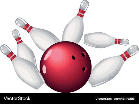 Bowling strike sport Royalty Free Vector Image