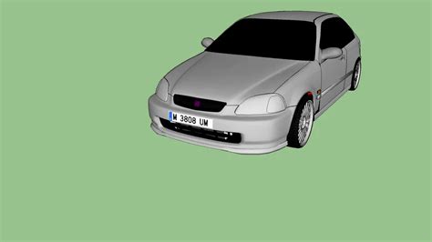 civic ek3 modified 3d model