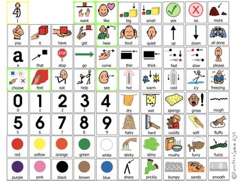 SENSORY : AAC Communication Board Featuring Boardmaker Symbols | TPT