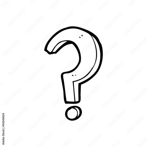 line drawing cartoon question mark Stock Vector | Adobe Stock