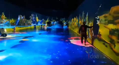 10m*4m Immersive Interactive Floor/wall Projector Floor And Wall Interactive Wall Projection ...