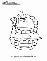 Printable Easter Basket Coloring Page sketch template