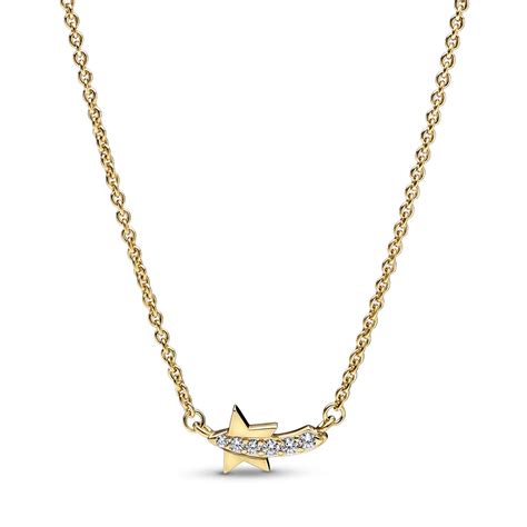 Pandora Gold Shooting Star Necklace Argento.com