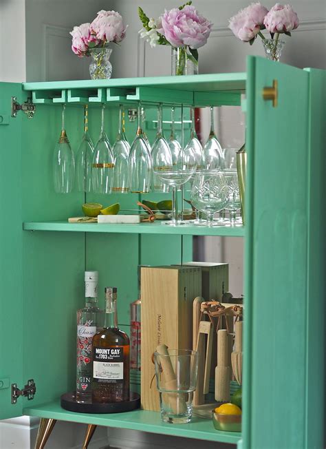 DIY Drinks Cabinet Hack — MELANIE LISSACK INTERIORS Ikea Bar Cabinet, Home Bar Cabinet, Ikea ...