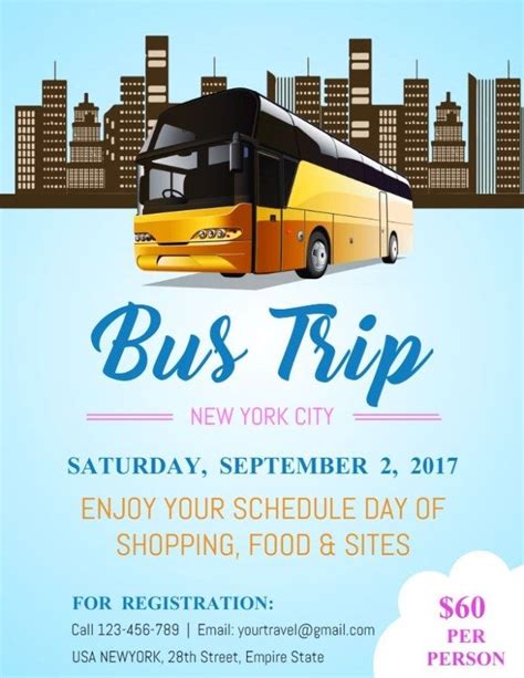 Bus Trip Flyer Template | Arts - Arts