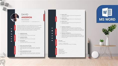 How to Make Two Pages Resume / CV in MS Word l 2 Pages Resume Template ...