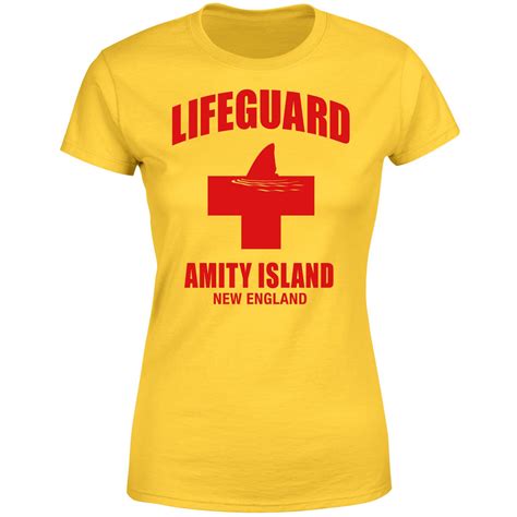 Jaws Amity Island Lifeguard Women's T-Shirt - Yellow Merchandise | Zavvi US