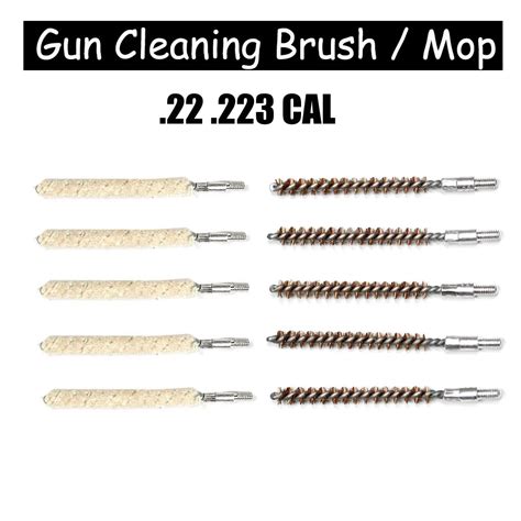 CVLIFE Bronze Bore Brushes Kit 22 LR .223 5.56 Caliber Rifles Gun Cleaning Brush Mop-in Hunting ...