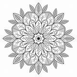 Mandala With Leaves And Flowers  Mandalas Kids Coloring Pages sketch template