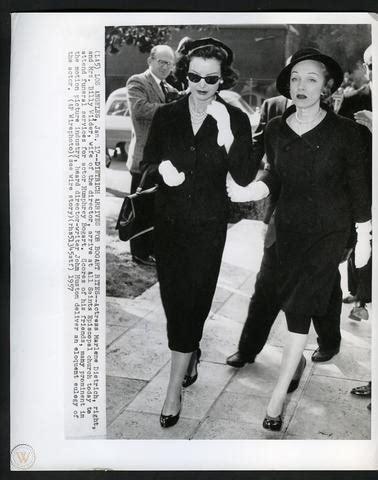 1957 Marlene Dietrich @ Humphrey Bogart Funeral Photo | #44817867