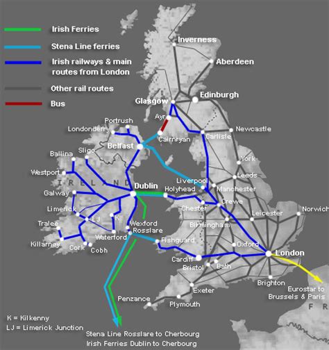 Ferry Routes To Ireland From Uk Map - Prudy Carlynne