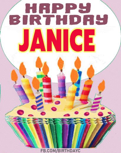 Happy Birthday Janice gif | Birthday Greeting | birthday.kim