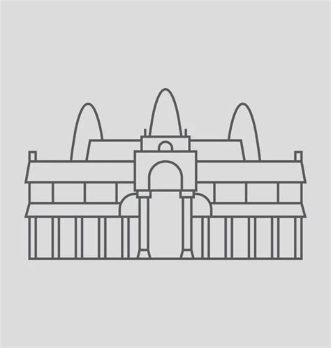 Angkor wat outline icon Stockvektoren, lizenzfreie Illustrationen ...