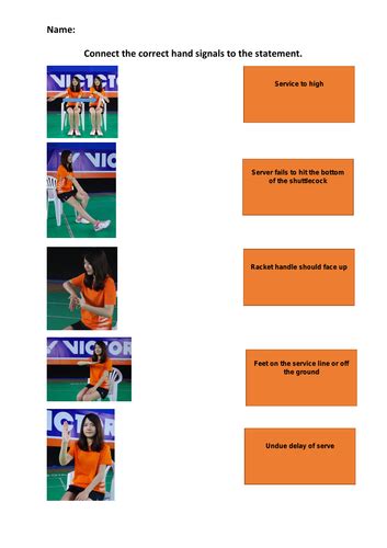 Differentiate Badminton Umpire Signals- Trangram Puzzle/ Homework | Teaching Resources