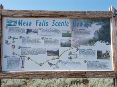 Mesa Falls Scenic Byway map | Foto | Vanessa vd’s reisblog